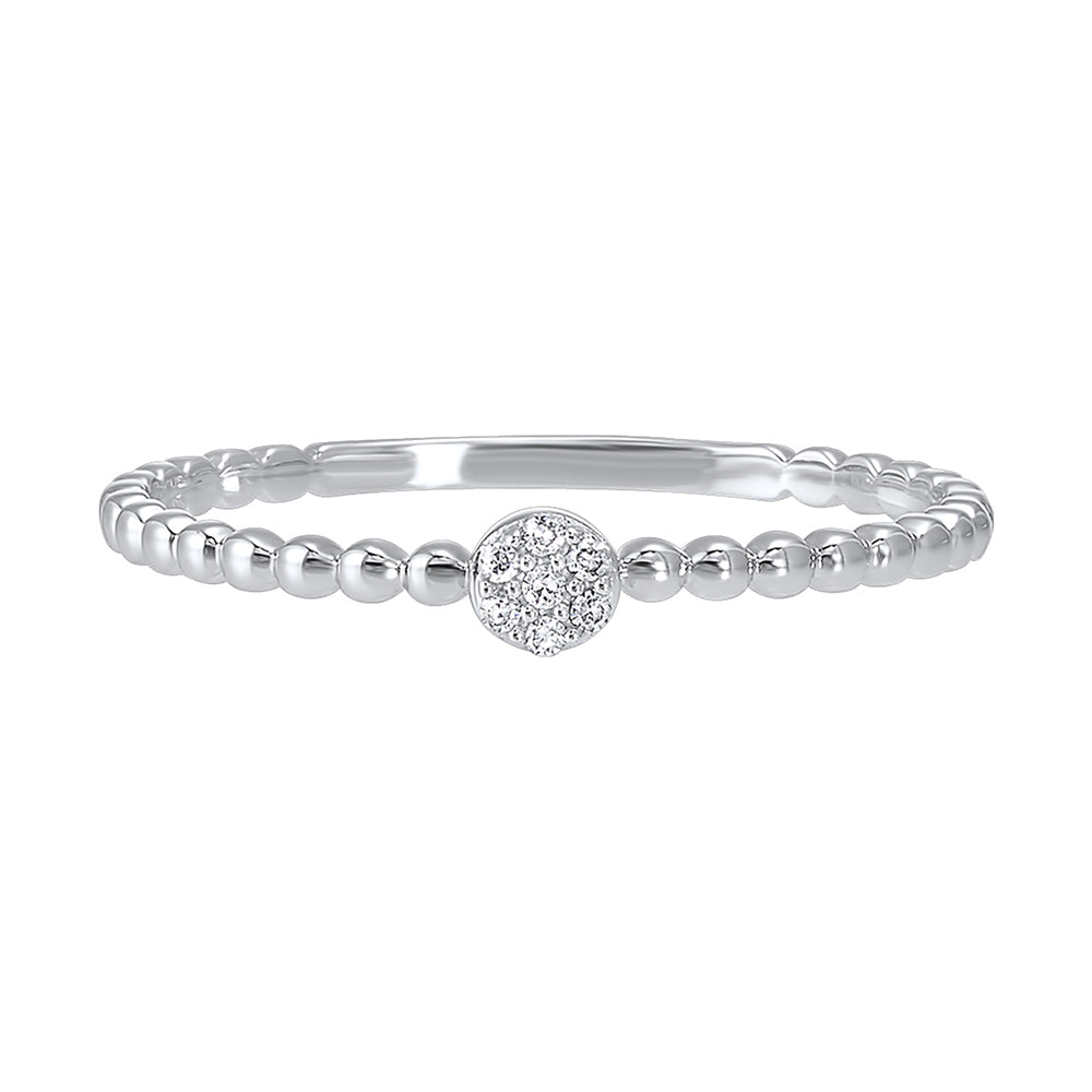 10Kt White Gold Diamond 1/50Ctw Ring