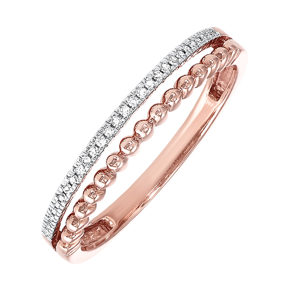 10Kt Rose Gold Diamond 1/20Ctw Ring