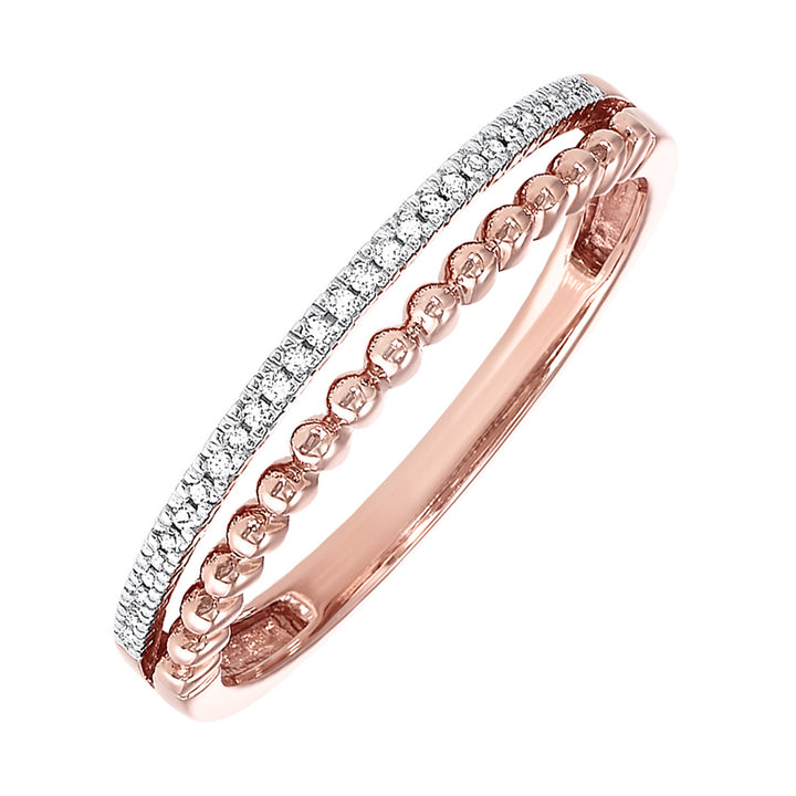 10Kt Rose Gold Diamond 1/20Ctw Ring