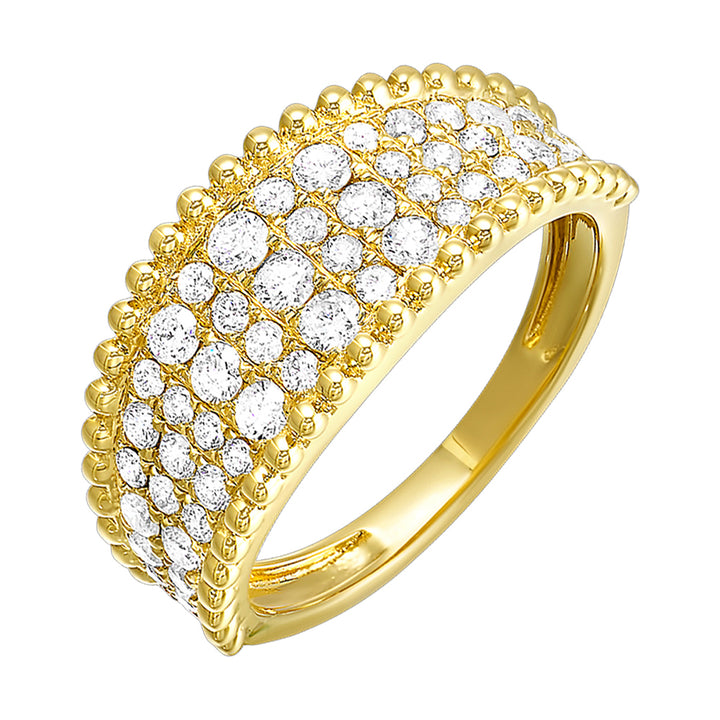 14Kt Yellow Gold Diamond 1Ctw Ring