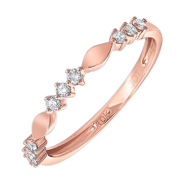10Kt Rose Gold Diamond 1/5Ctw Ring