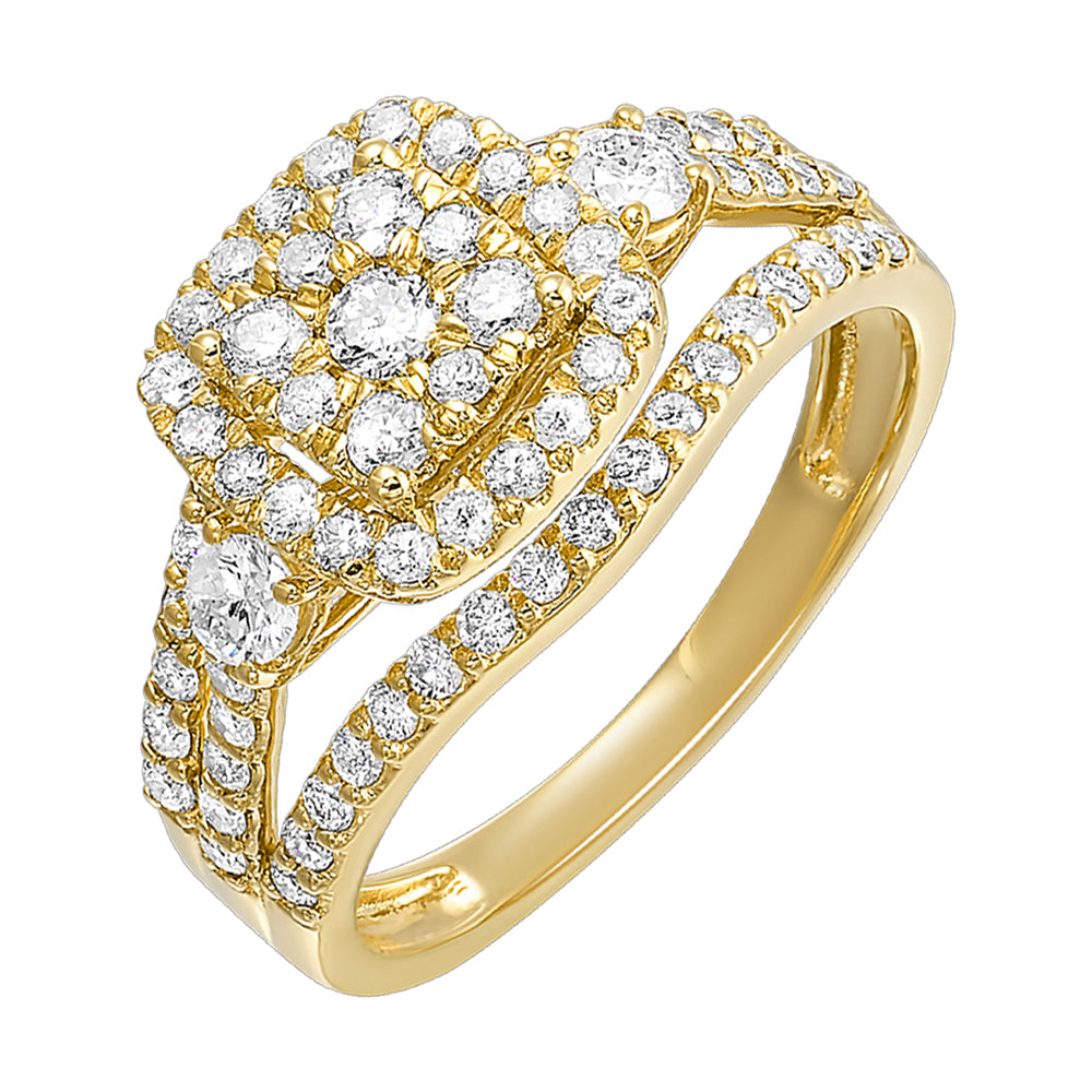 14Kt Yellow Gold Diamond 1Ctw Ring