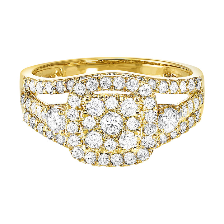 14Kt Yellow Gold Diamond 1Ctw Ring