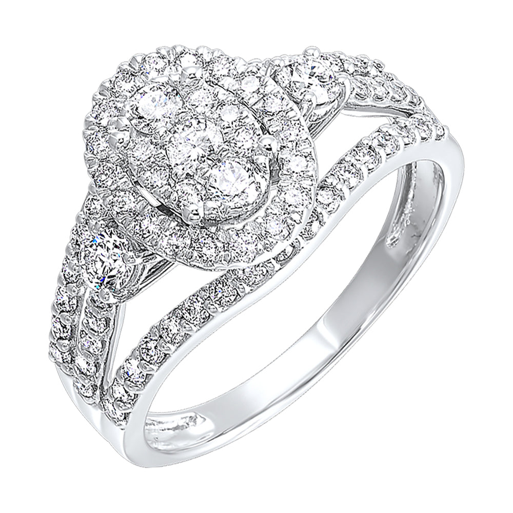 14Kt White Gold Diamond 1Ctw Ring