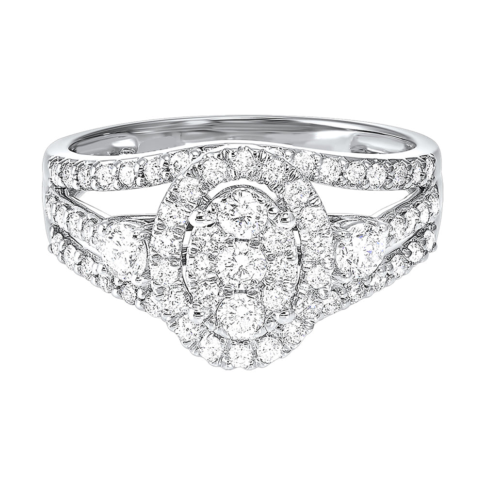 14Kt White Gold Diamond 1Ctw Ring