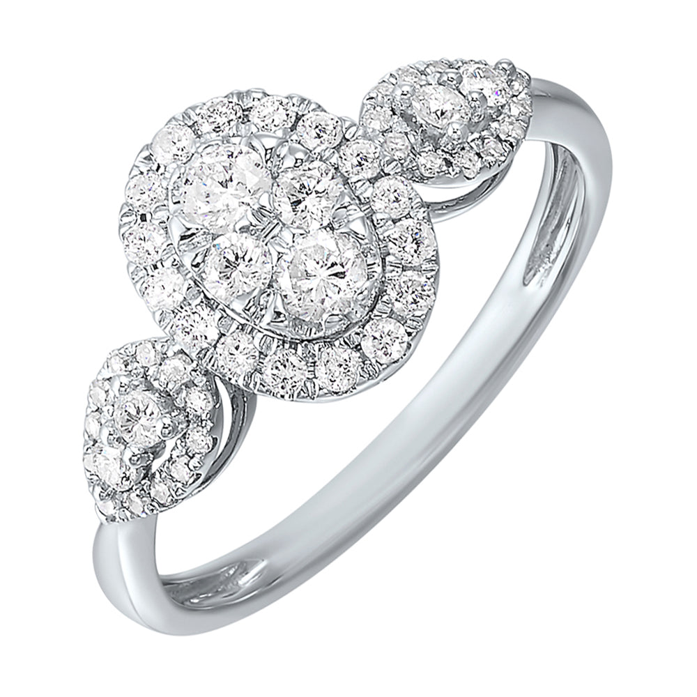 14Kt White Gold Diamond 1/2Ctw Ring