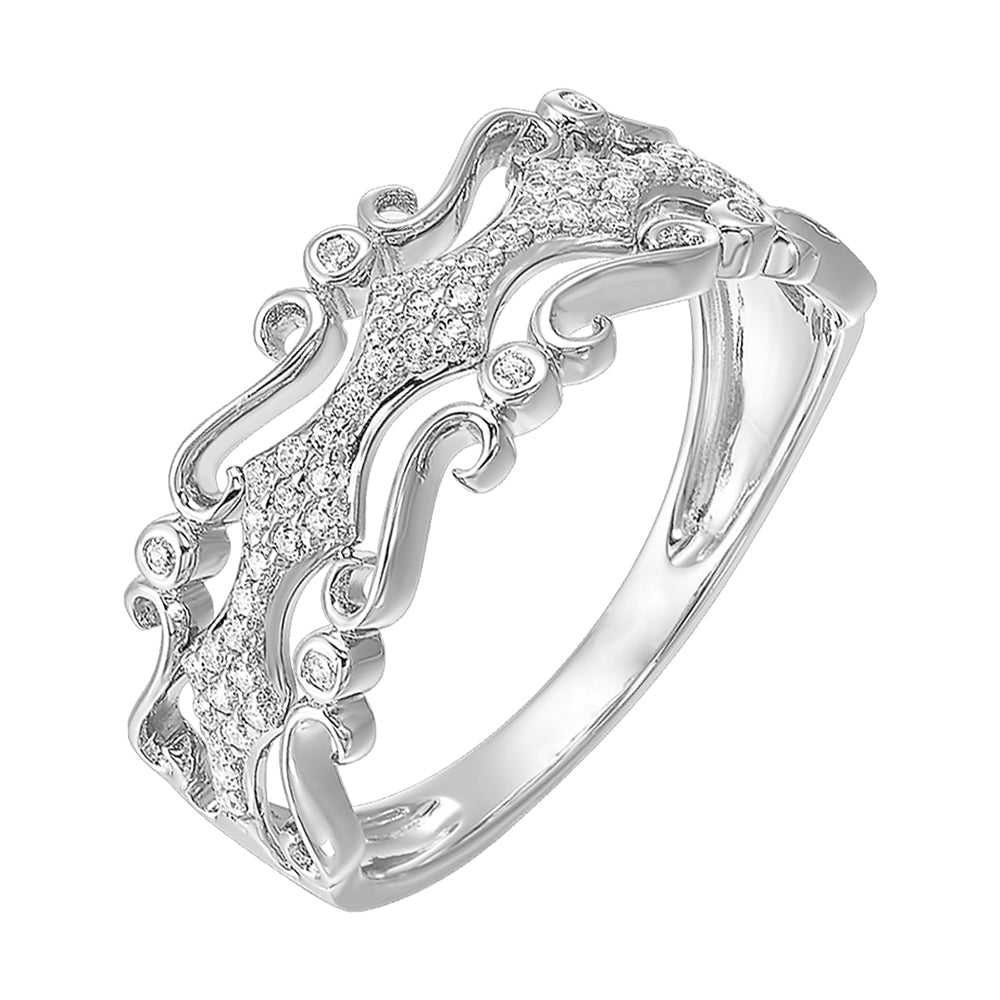 10Kt White Gold Diamond 1/5Ctw Ring