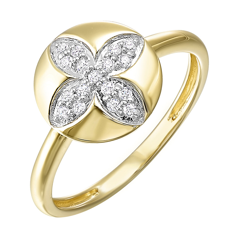 10Kt Yellow Gold Diamond 1/7Ctw Ring