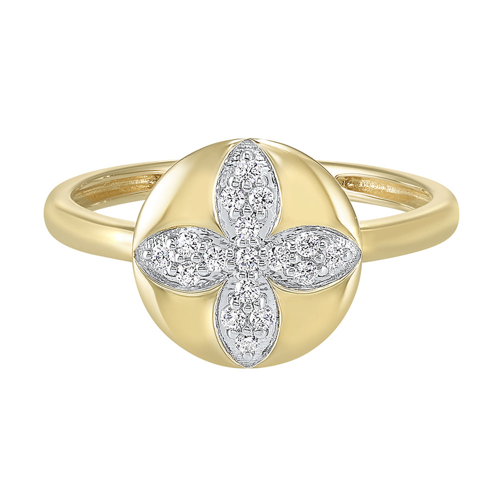 10Kt Yellow Gold Diamond 1/7Ctw Ring