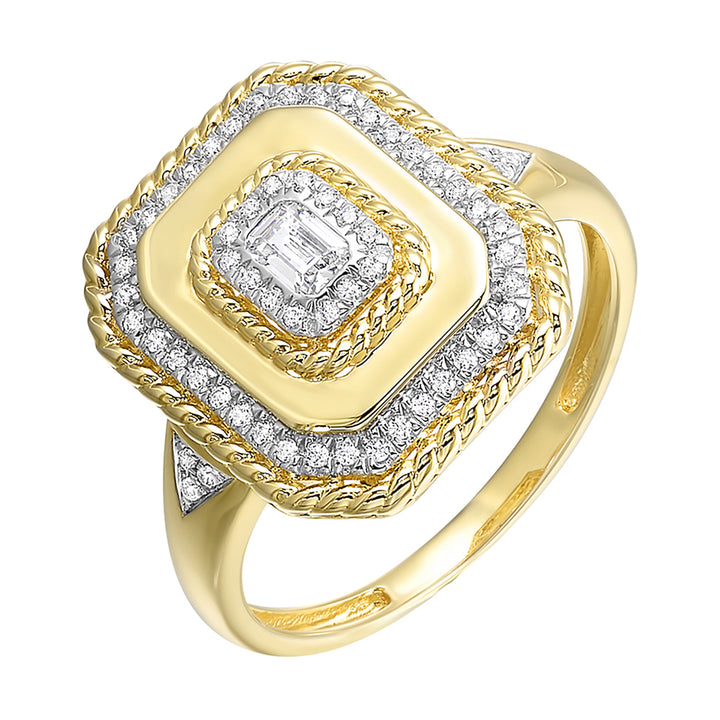 14Kt Yellow Gold Diamond 1/3Ctw Ring