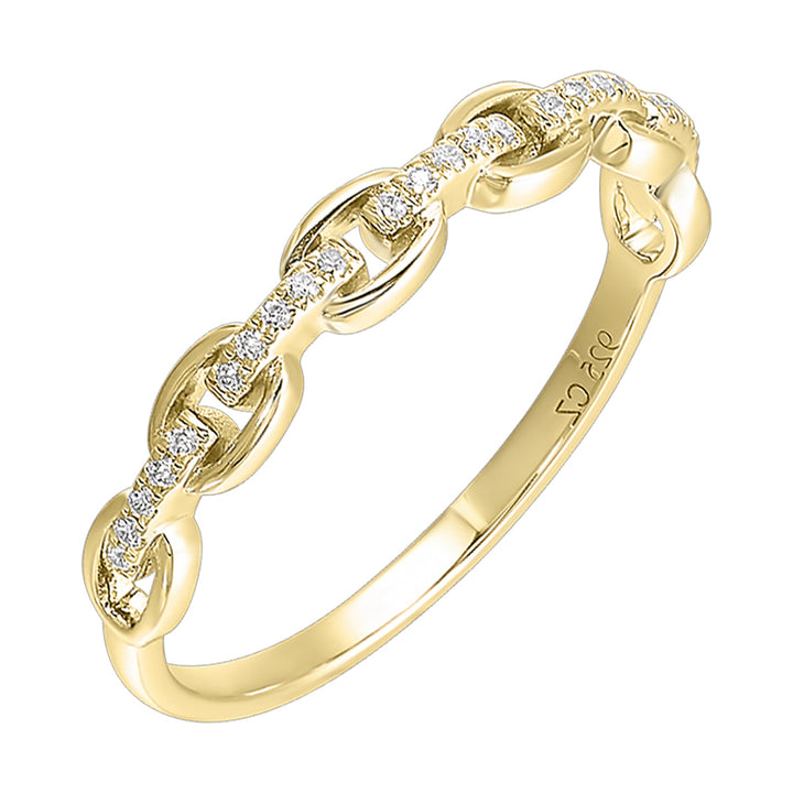 14Kt Yellow Gold Diamond 1/12Ctw Ring