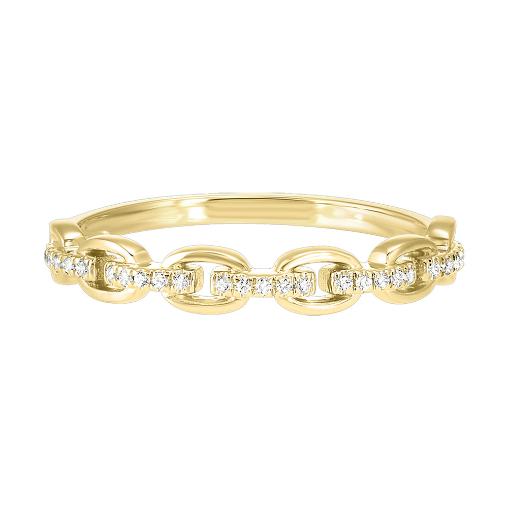 14Kt Yellow Gold Diamond 1/12Ctw Ring