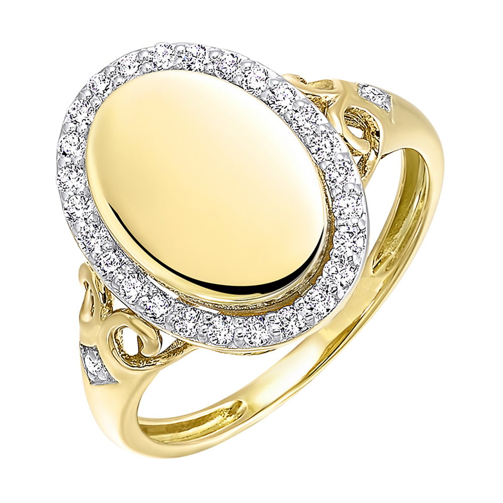 14Kt Yellow Gold Diamond 1/4Ctw Ring