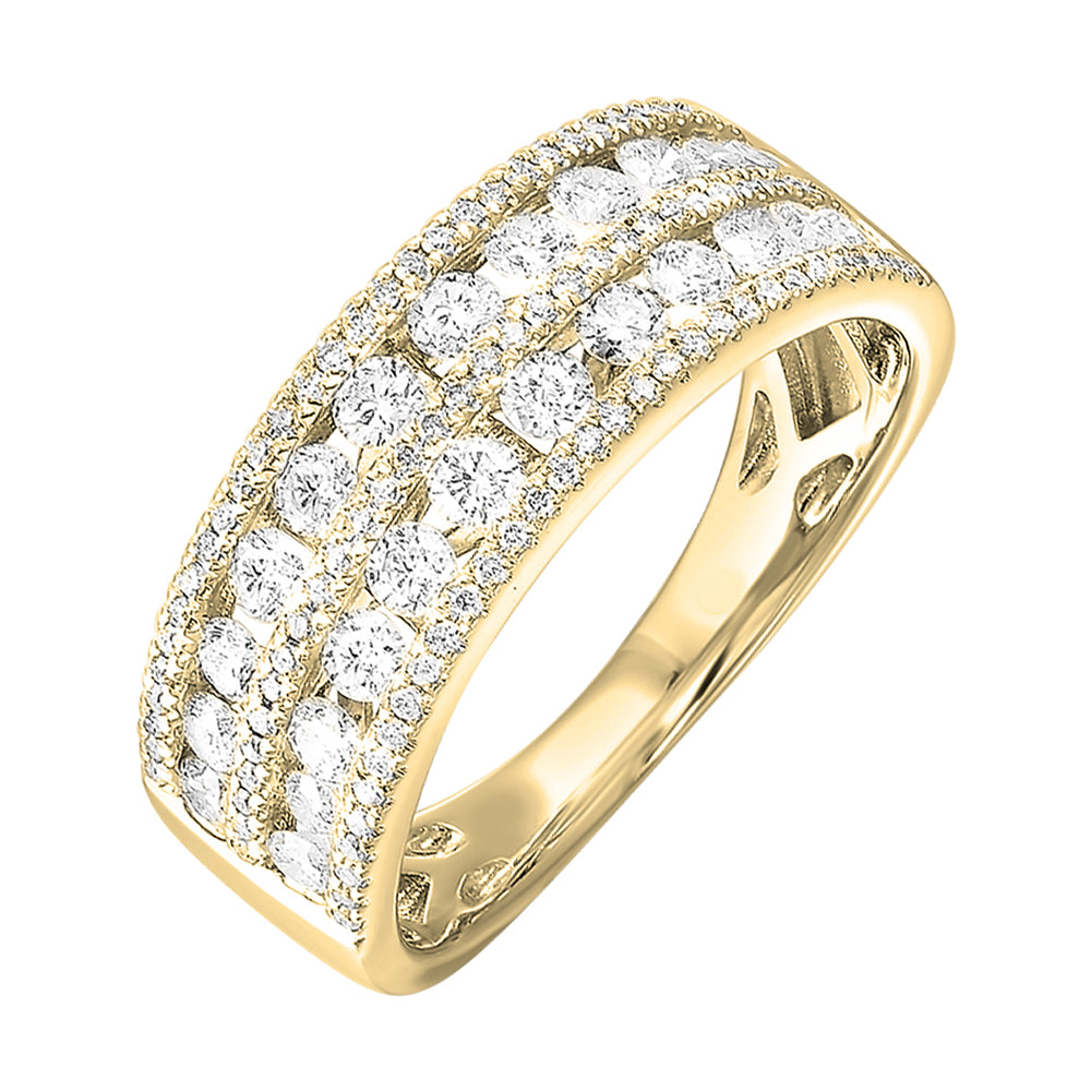 14Kt Yellow Gold Diamond 1Ctw Ring