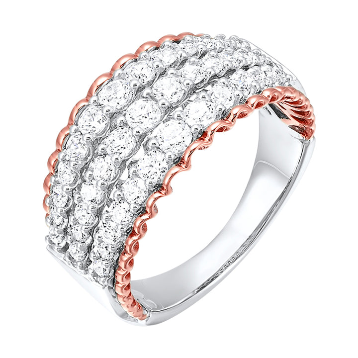 14Kt White Rose Gold Diamond 1Ctw Ring