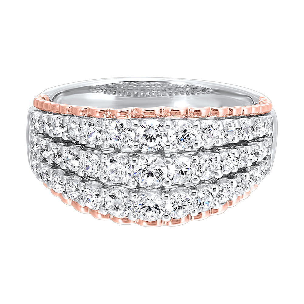 14Kt White Rose Gold Diamond 1Ctw Ring
