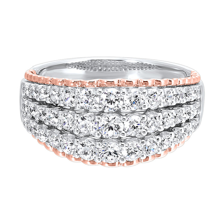 14Kt White Rose Gold Diamond 1Ctw Ring