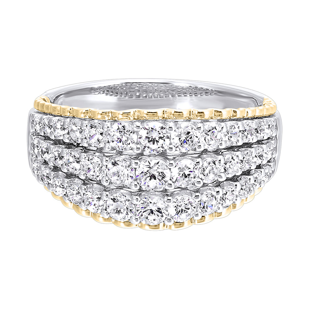 14Kt White Yellow Gold Diamond 1Ctw Ring