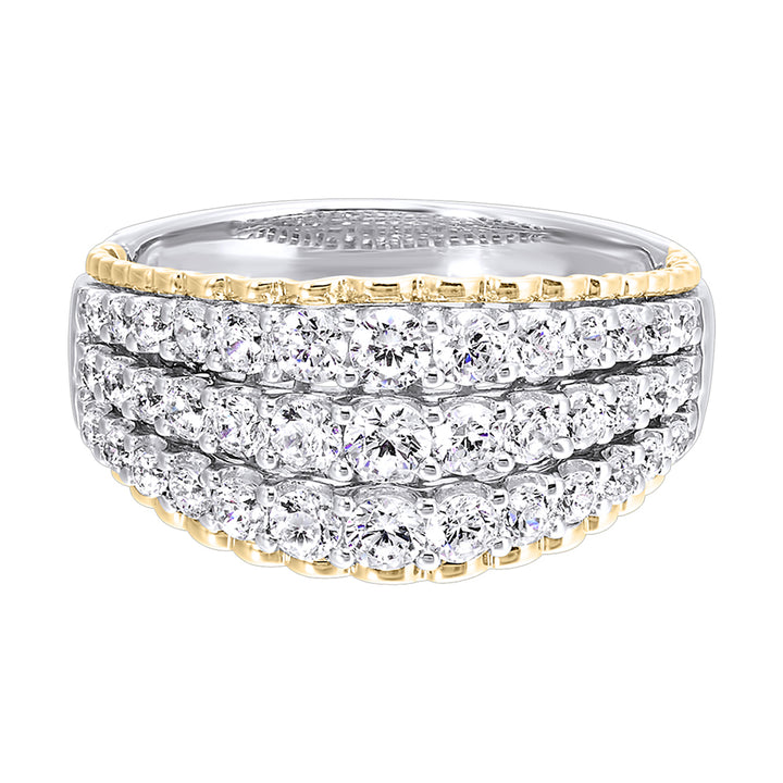 14Kt White Yellow Gold Diamond 1Ctw Ring