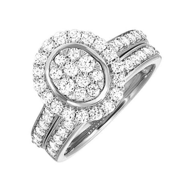 14Kt White Gold Diamond 1Ctw Ring