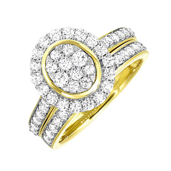 14Kt Yellow Gold Diamond 1Ctw Ring