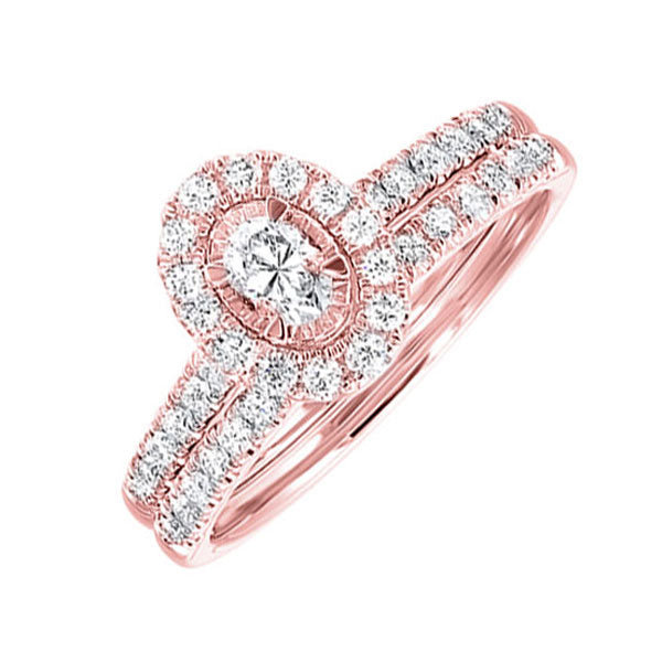 14Kt Rose Gold Diamond 3/4Ctw Ring
