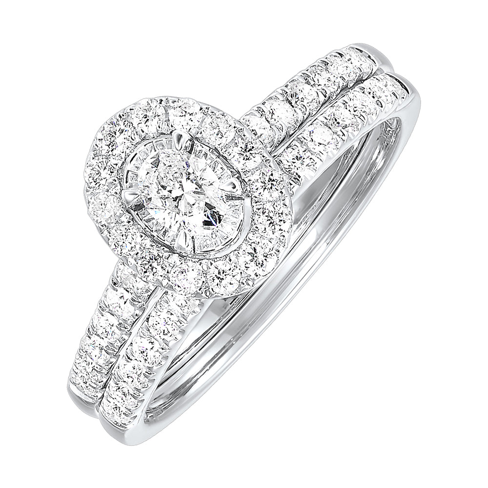 14Kt White Gold Diamond 3/4Ctw Ring