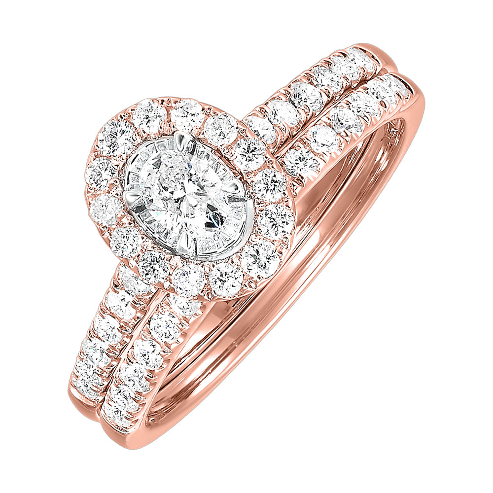 14Kt Rose Gold Diamond 3/4Ctw Ring