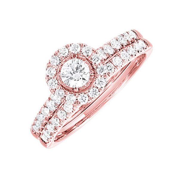 14Kt Rose Gold Diamond 3/4Ctw Ring