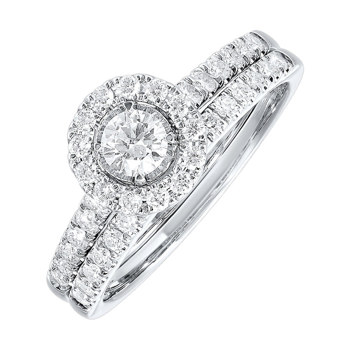 14Kt White Gold Diamond 3/4Ctw Ring