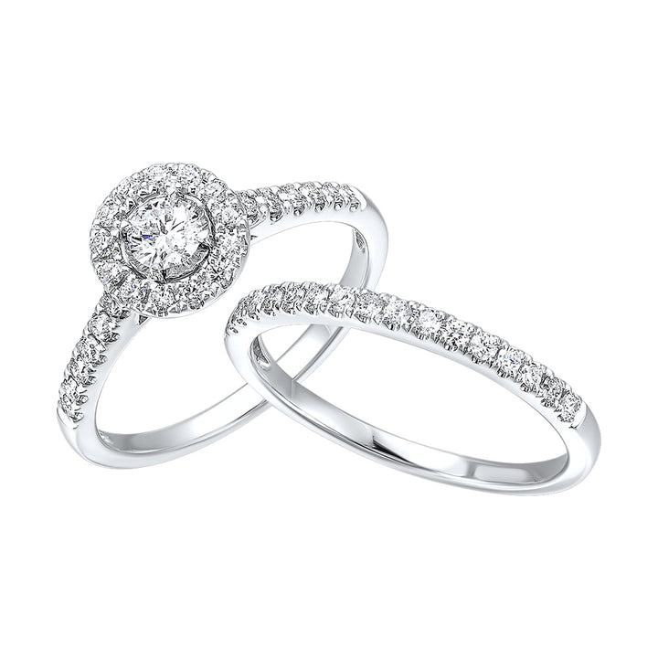 14Kt White Gold Diamond 3/4Ctw Ring