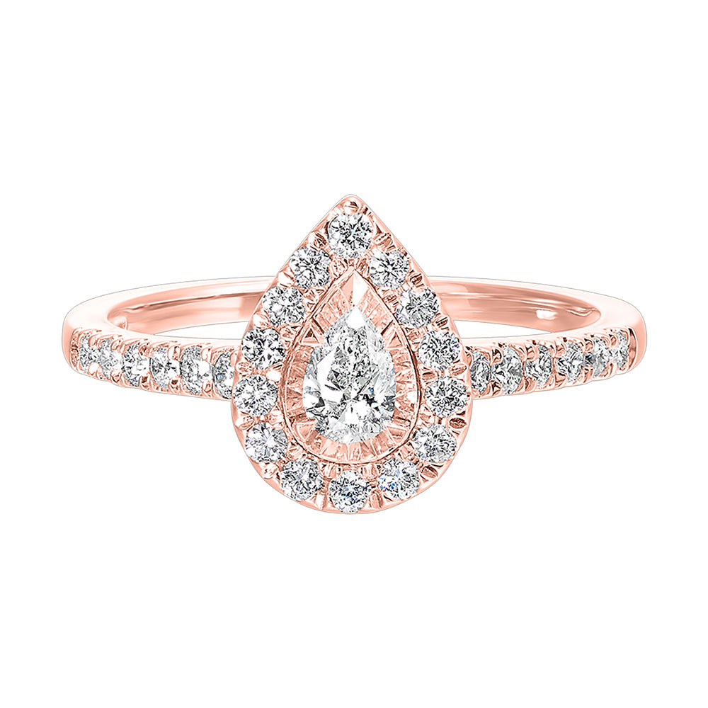 14Kt Rose Gold Diamond 1/2Ctw Ring