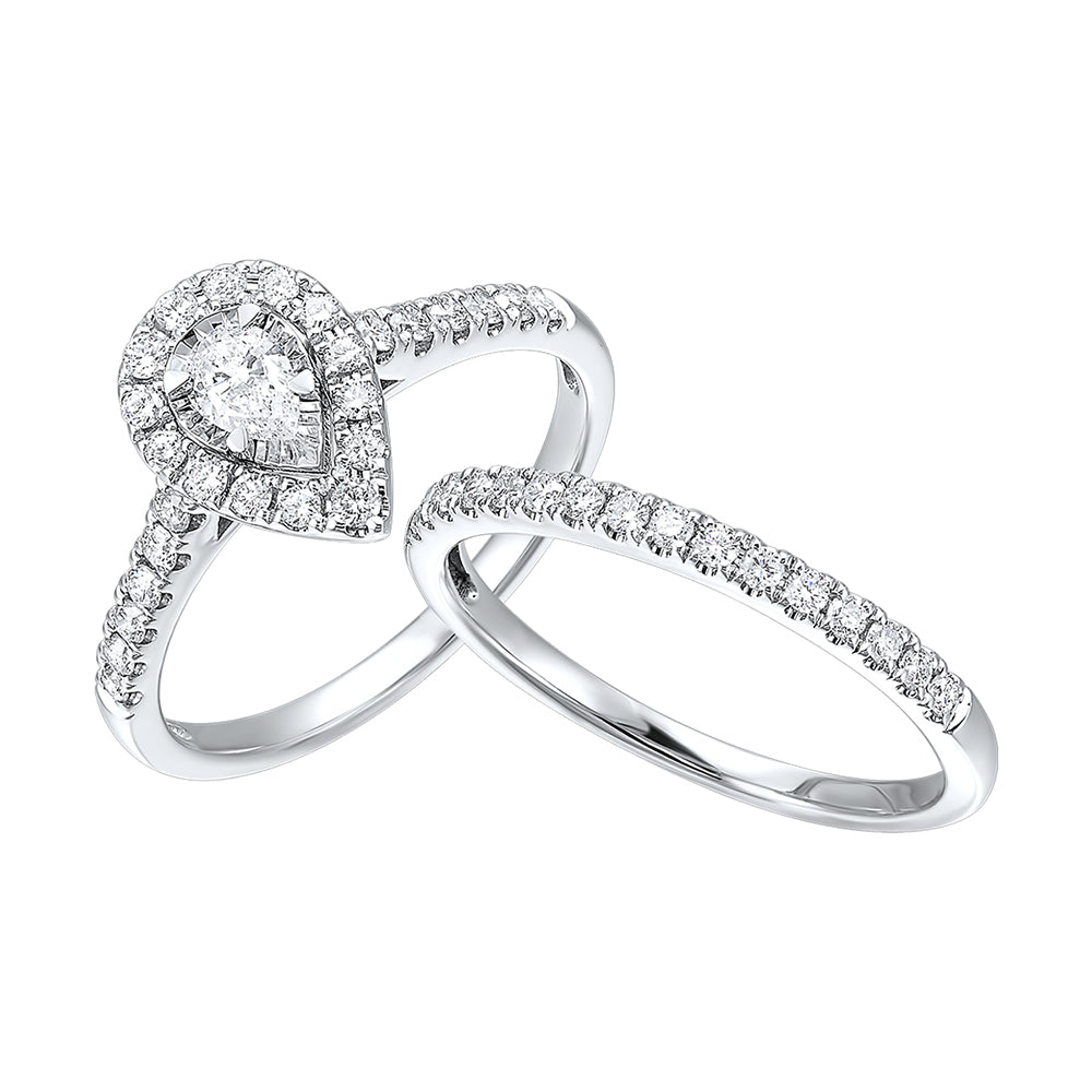 14Kt White Gold Diamond 3/4Ctw Ring