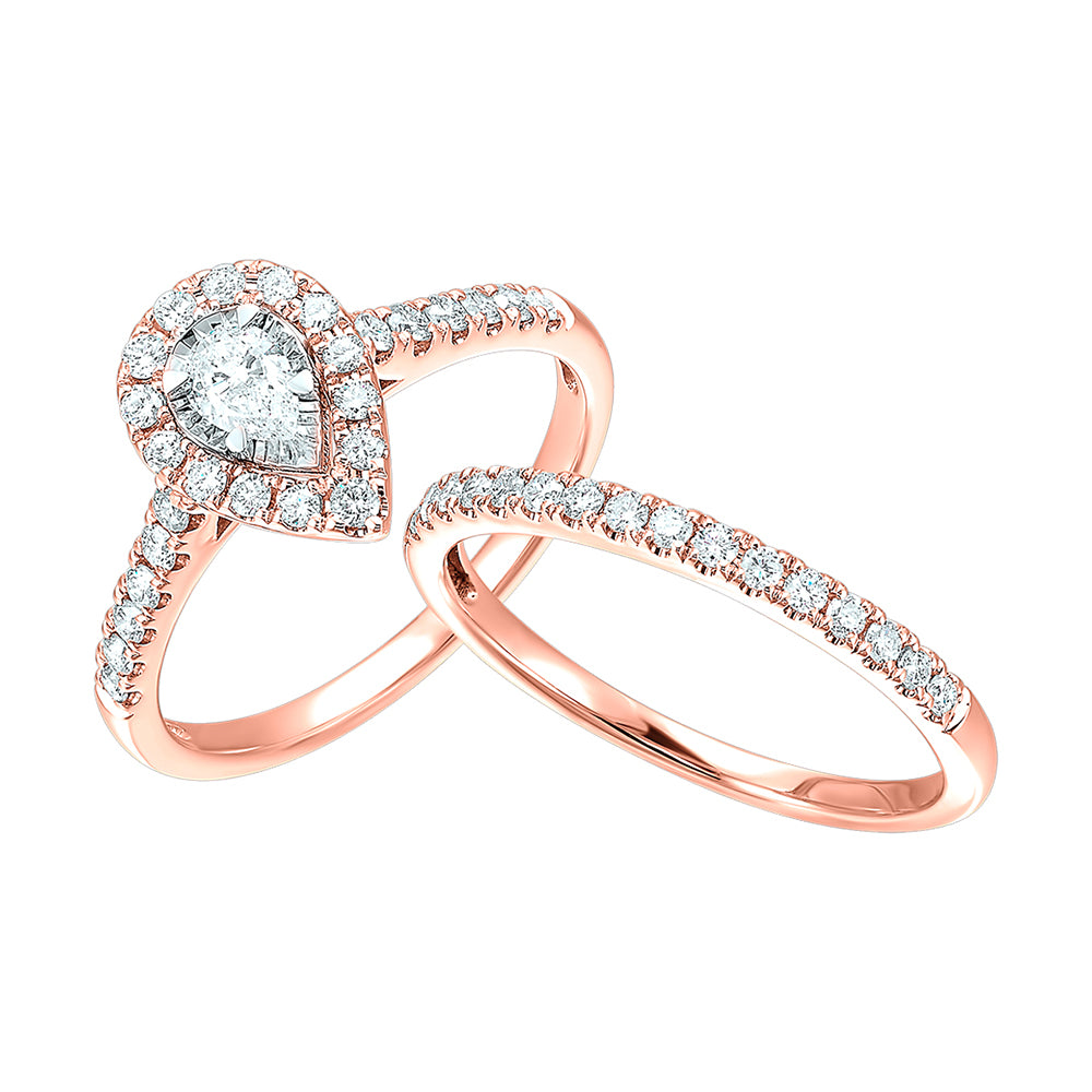 14Kt Rose Gold Diamond 3/4Ctw Ring