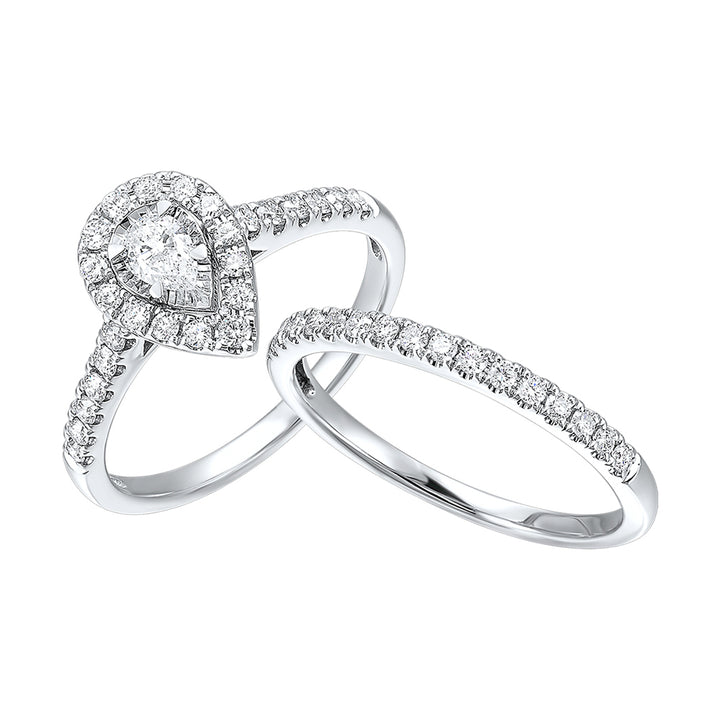 14Kt White Gold Diamond 3/4Ctw Ring