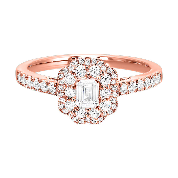 14Kt Rose Gold Diamond 3/4Ctw Ring