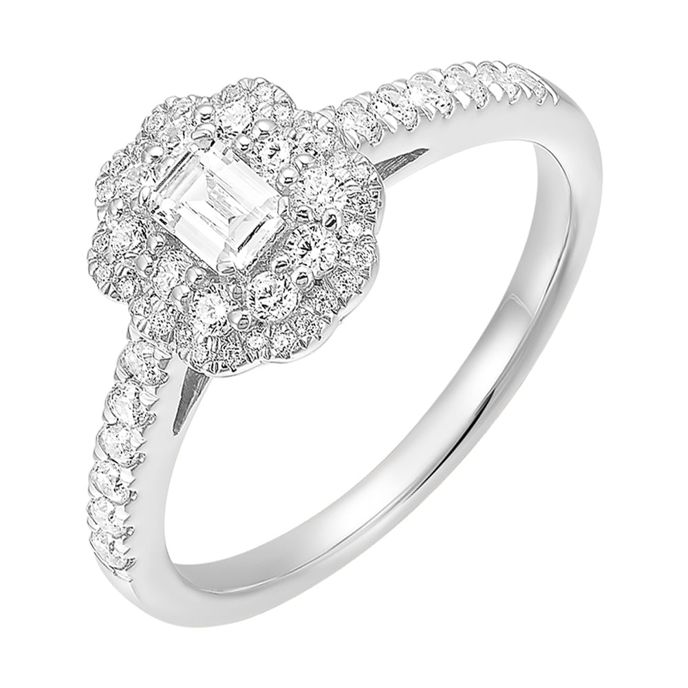 14Kt White Gold Diamond 3/4Ctw Ring