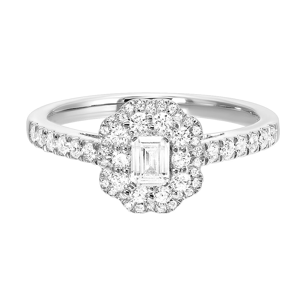 14Kt White Gold Diamond 3/4Ctw Ring