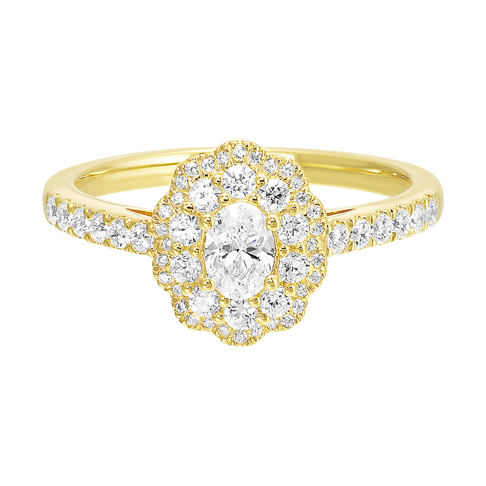 14Kt Yellow Gold Diamond 3/4Ctw Ring