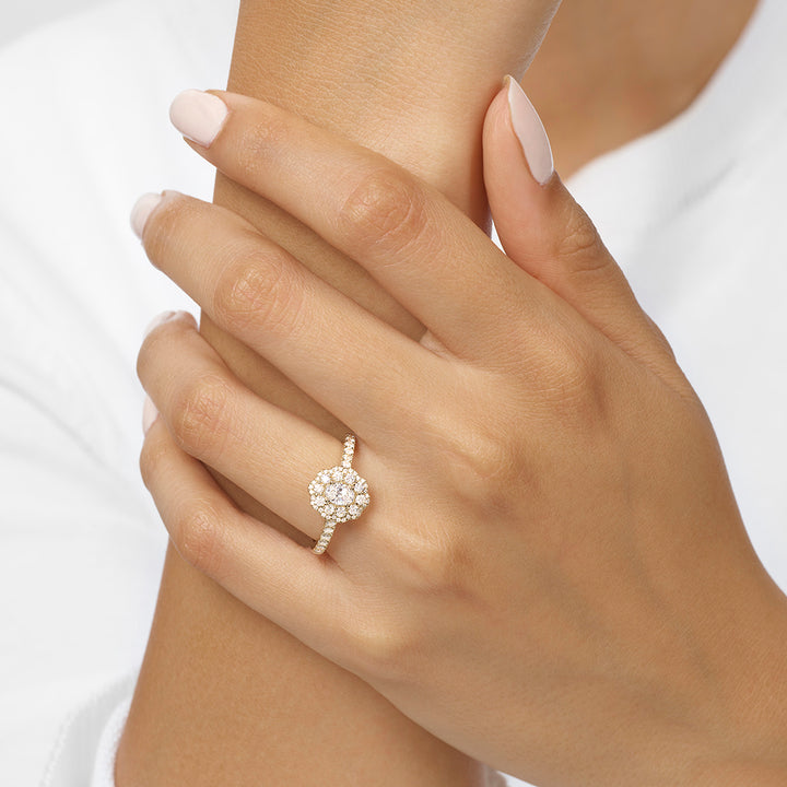 14Kt Yellow Gold Diamond 3/4Ctw Ring