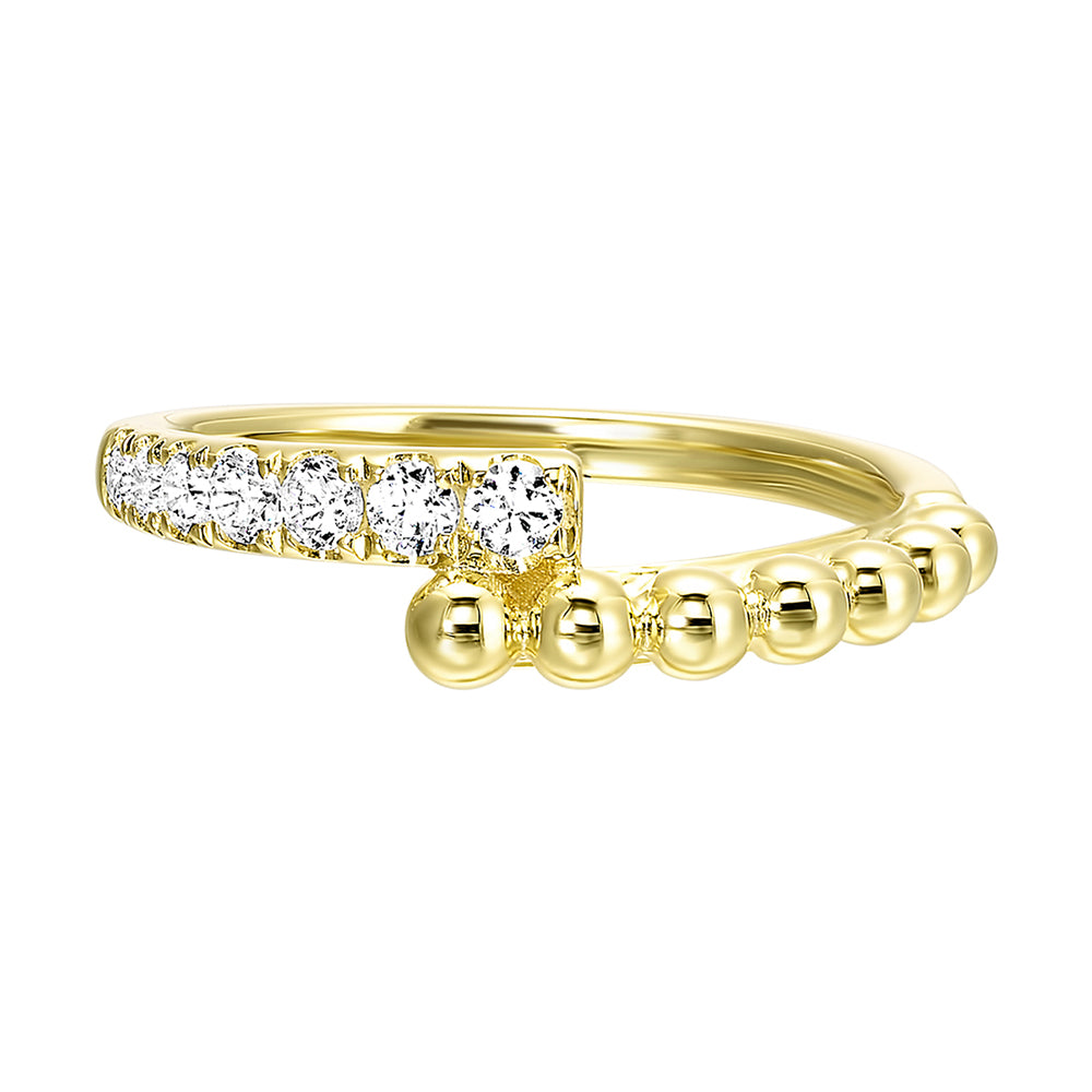 14KY diamond band,1/4CTW-refined gold finish with clean diamond detailing; great value buy for fashion cases.