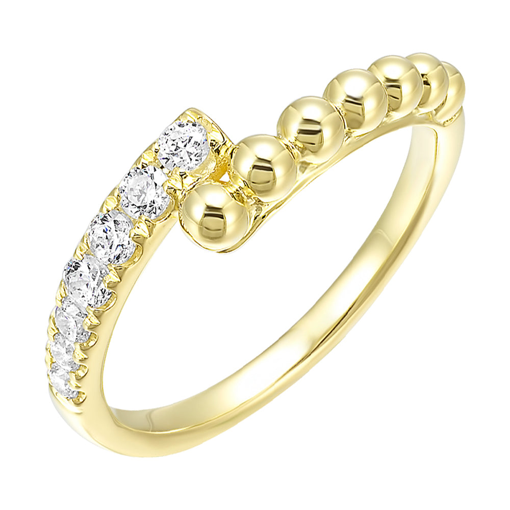 14KY diamond band,1/4CTW-refined gold finish with clean diamond detailing; great value buy for fashion cases.