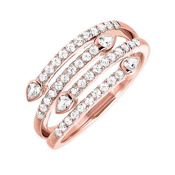 14Kt Rose Gold Diamond 1/2Ctw Ring
