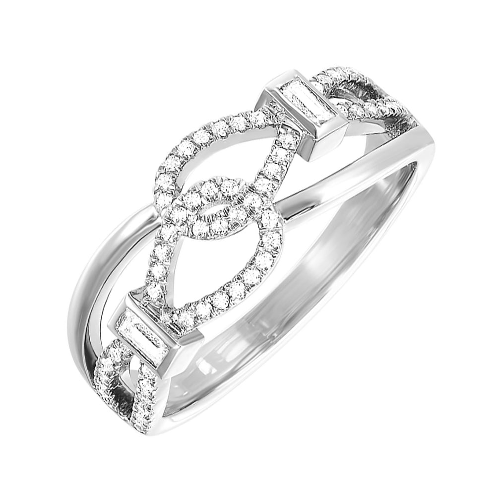 14Kt White Gold Diamond 1/4Ctw Ring