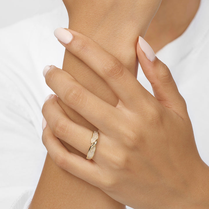 14Kt Yellow Gold Diamond 1/8Ctw Ring