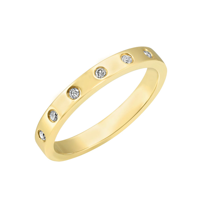 14Kt Yellow Gold Diamond 1/12Ctw Ring