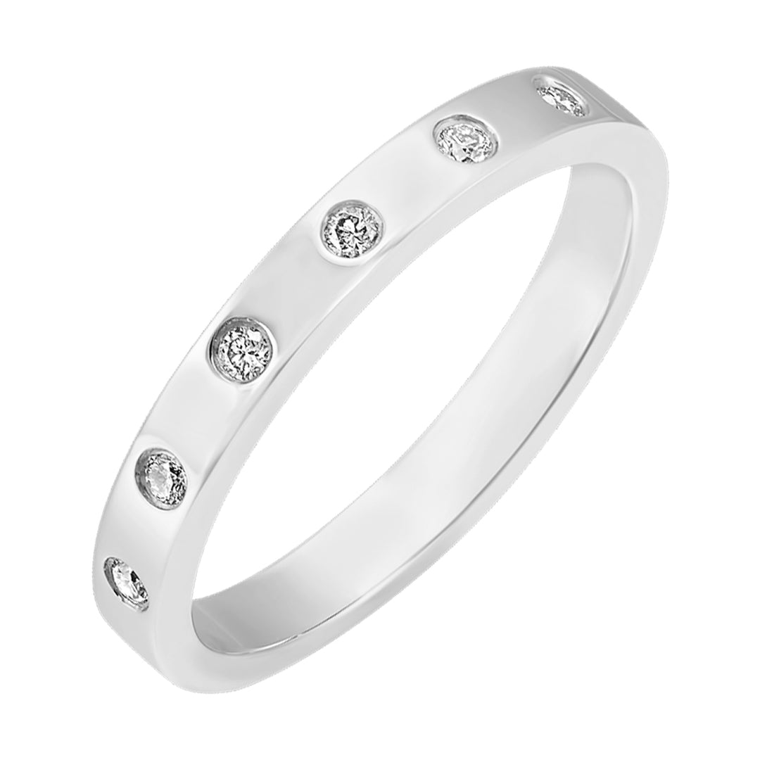14Kt White Gold Diamond 1/10Ctw Ring