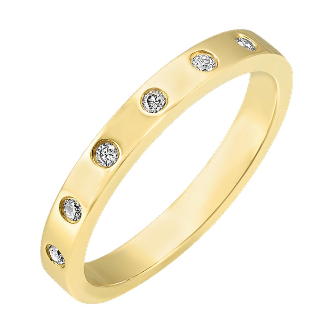 14Kt Yellow Gold Diamond 1/12Ctw Ring