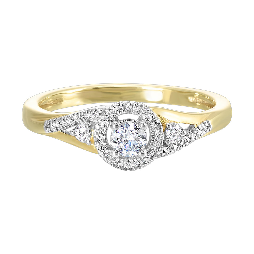 10Kt Yellow Gold Diamond 1/4Ctw Ring
