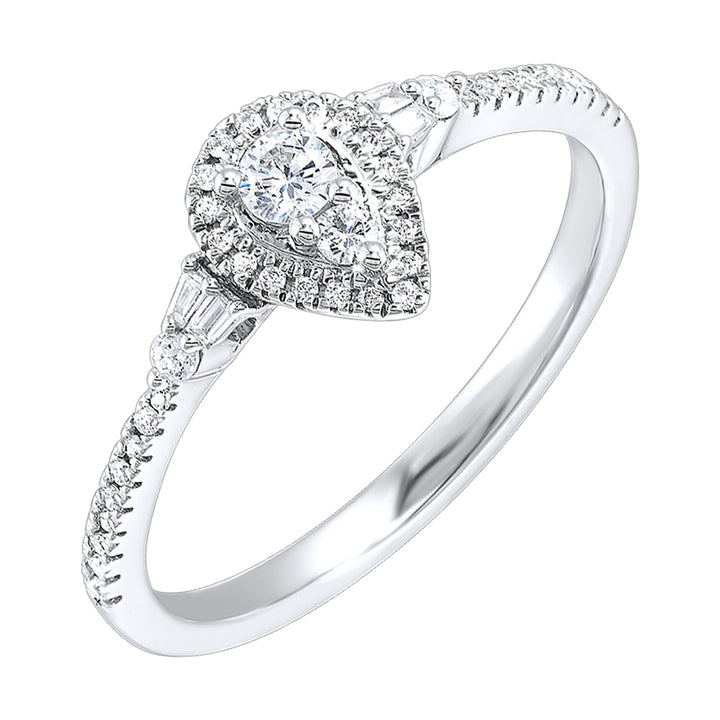 10Kt White Gold Diamond 1/5Ctw Ring